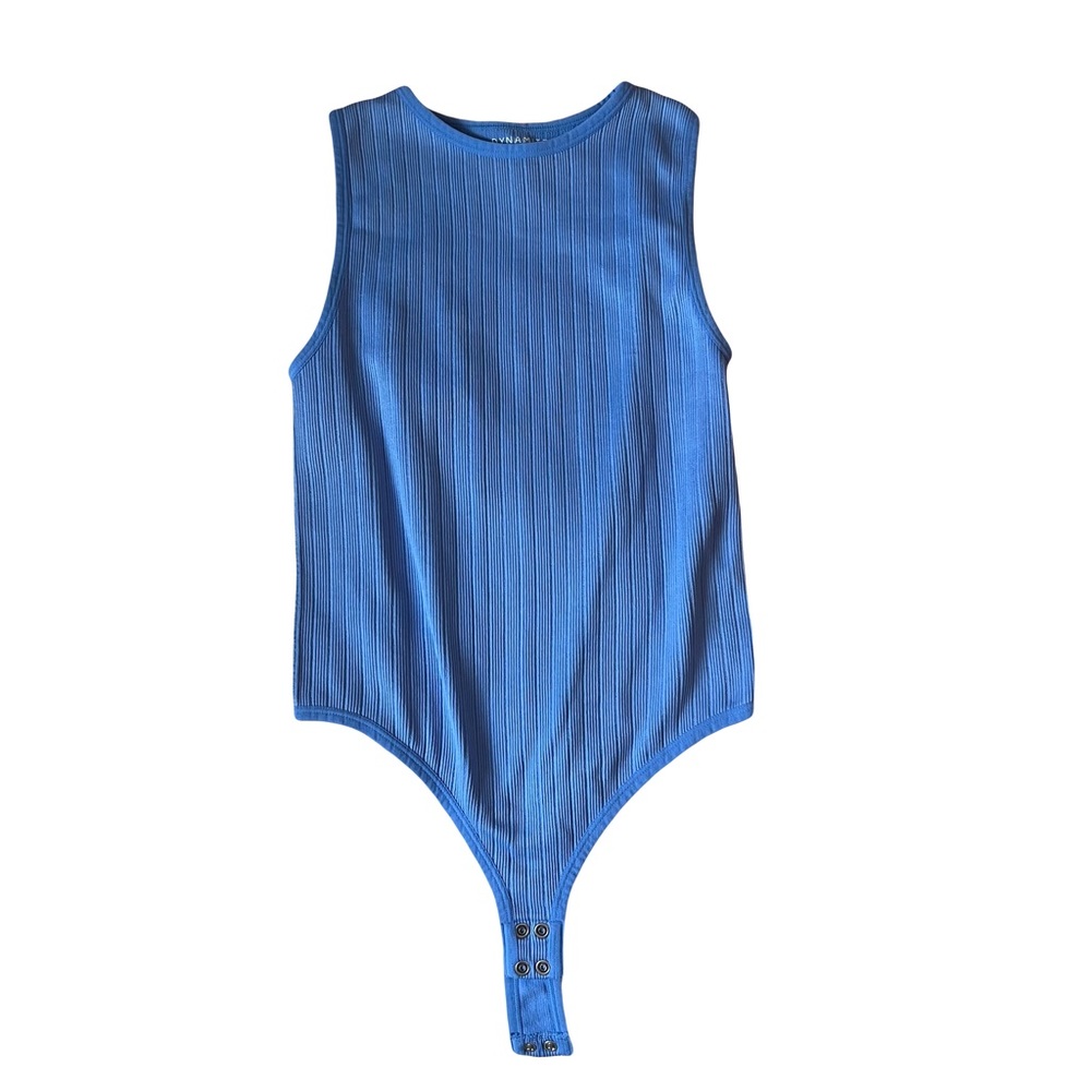 dynamite clothing blue sleeveless bodysuit